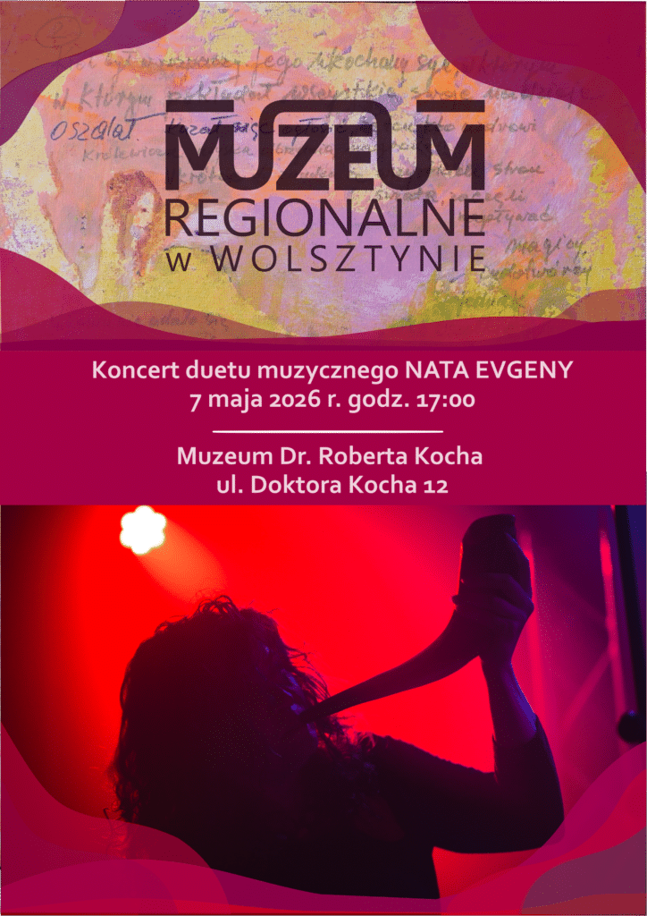 osoba grająca na rogu. informacje o koncercie